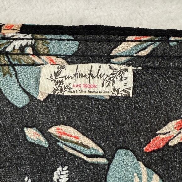 INTIMATELY FREE PEOPLE‎ Jolene Mini Slip Dress Black Floral Dark Romantic Sz M - Picture 10 of 11